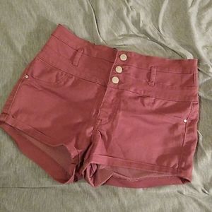 REFUGE Triple High-Rise Coral Shorts